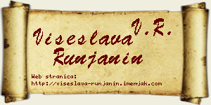 Višeslava Runjanin vizit kartica